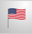 united states of america waving flag vector image