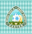 we wish you a very happy easter holidays card vector image vector image