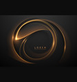 abstract golden light circle lines effect vector image