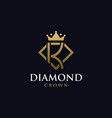 diamond letter k and jewelry logo design vector image