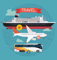 travel icon set vector image