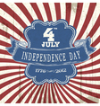 vintage styled independence poster vector image
