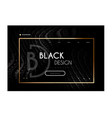 web page design landing page in black and gold vector image