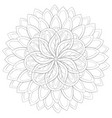 adult coloring bookpage a zen mandala image vector image