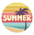 beach with palm trees for a print on a tee vector image vector image