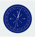 compass icon on notebook shee vector image vector image