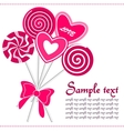 cute love lollipops background vector image