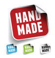 hand made label sign sticker vector image vector image