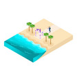 isometrics of the wedding ceremony on the beach vector image