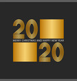 logo 2020 number gold color from many thin vector image vector image