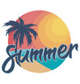 beach with palm trees for a print on a tee vector image
