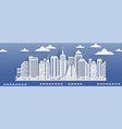 paper cut cityscape skyscrapers and residential vector image vector image