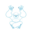 yeti yoga bigfoot yogi abominable snowman vector image