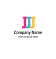 alphabetical logo design with creative typography vector image