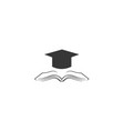 creative school graduation book logo vector image