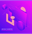 geometric abstract isometric design background vector image