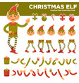christmas elf character constructor with body vector image