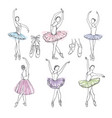 artistic hand drawn pictures set of theatre theme vector image