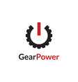 power gear mechanic logo design vector image