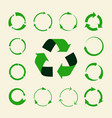 recycle arrows set - ecology icons vector image