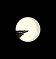 cliff and moon logo design vector image