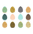 easter eggs set vector image vector image
