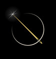 golden needle vector image vector image