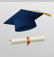 graduation cap vector image