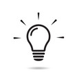 light bulb icon vector image