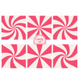 set striped pink sweet abstract candy vector image