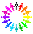 colorful peoples employees and manager vector image vector image