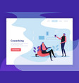 coworking flat landing page vector image