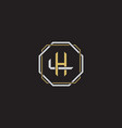 initial letter overlapping interlock logo vector image vector image