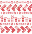 scandinavian nordic christmas pattern vector image