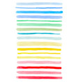 set of colorful watercolor lines vector image
