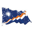 textured grunge waving flag marshall islands vector image