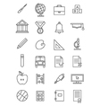 black education icons set vector image