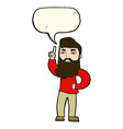 cartoon man with idea speech bubble vector image