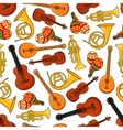 music equipment instruments seamless pattern vector image