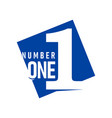 number one icon or first place business emblem vector image