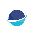 planet globe sphere color logo image vector image vector image