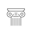 ancient column line outline icon vector image