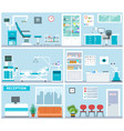 hospital interior empty clinical office indoor vector image vector image