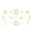 line feminine decoration design elements vector image vector image