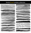set of grunge brush strokes vector image