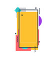 template colored frame for social media memphis vector image