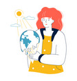 global warming - modern flat design style vector image vector image