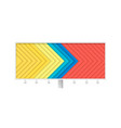 long billboard with abstract geometric pattern vector image vector image