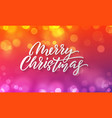 merry christmas lettering and xmas holiday vector image