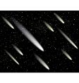 meteor shower vector image